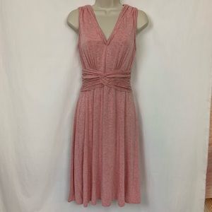 Sophie Max Pink Midi Sleeveless V Neck Dress